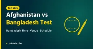 Afghanistan vs Bangladesh Test 2026: Bangladesh Time, Venue & Schedule