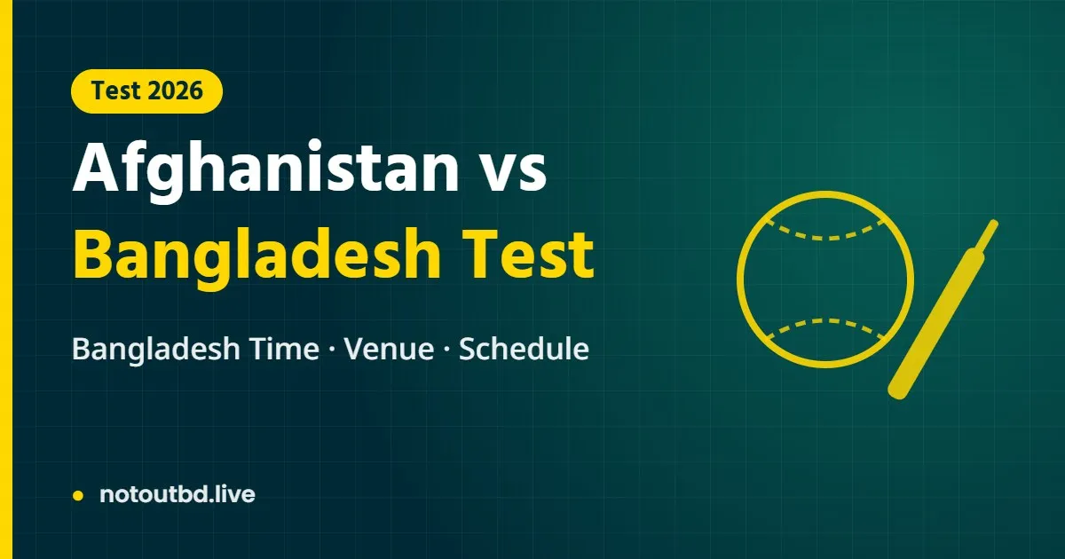 Afghanistan vs Bangladesh Test 2026: Bangladesh Time, Venue & Schedule