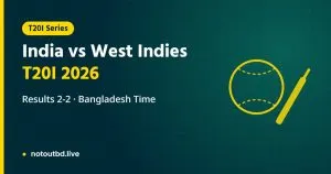 India vs West Indies T20I Series 2026: Results (2-2) and Schedule in Bangladesh Time